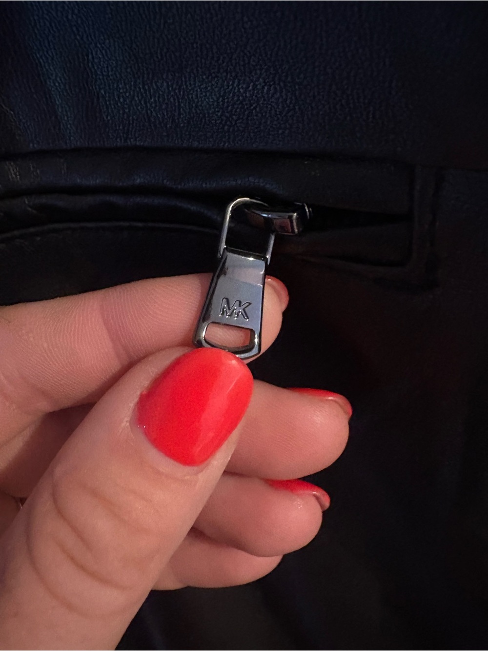 Michael Kors Genuine Leather Jacket - Picture 6 of 8
